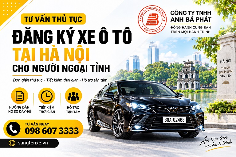 Tư vấn thủ tục đăng ký xe tại Hà Nội cho người ngoại tỉnh