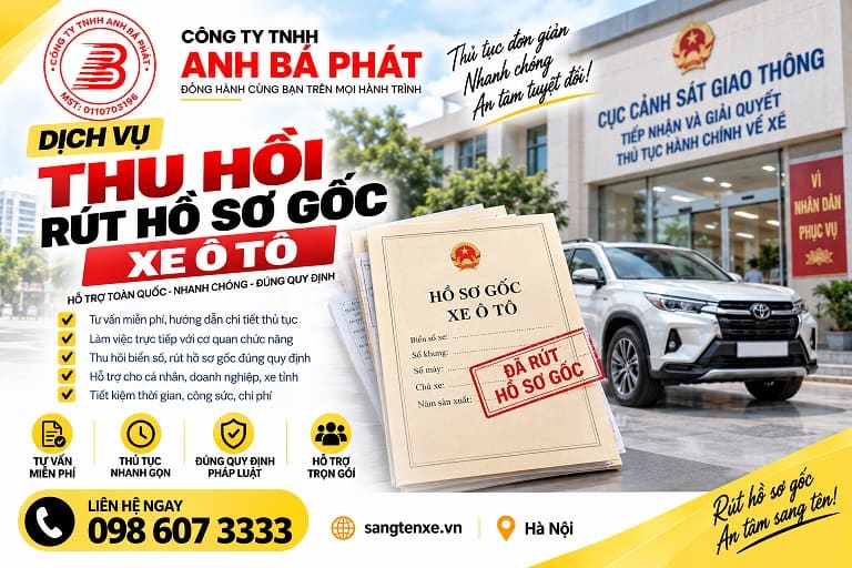 Tư Vấn Hồ Sơ Thu Hồi Đăng Ký Và Biển Số Xe Ô Tô